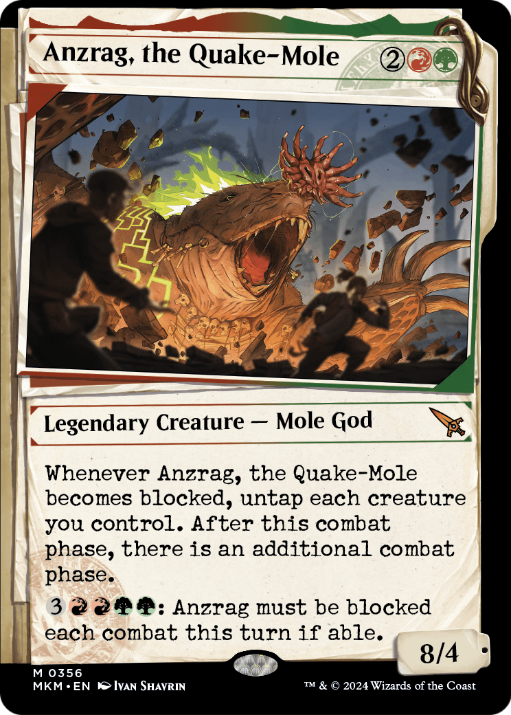 Anzrag, the Quake-Mole (Showcase) (MKM-356) [Murders at Karlov Manor] Foil
