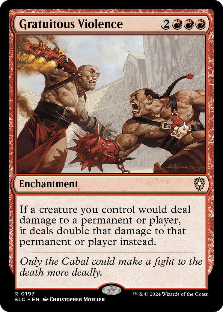 Gratuitous Violence (BLC-197) [Bloomburrow Commander]