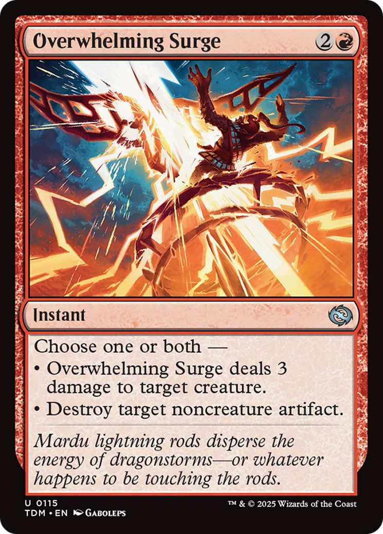 Overwhelming Surge (TDM-115) [Tarkir: Dragonstorm] Foil