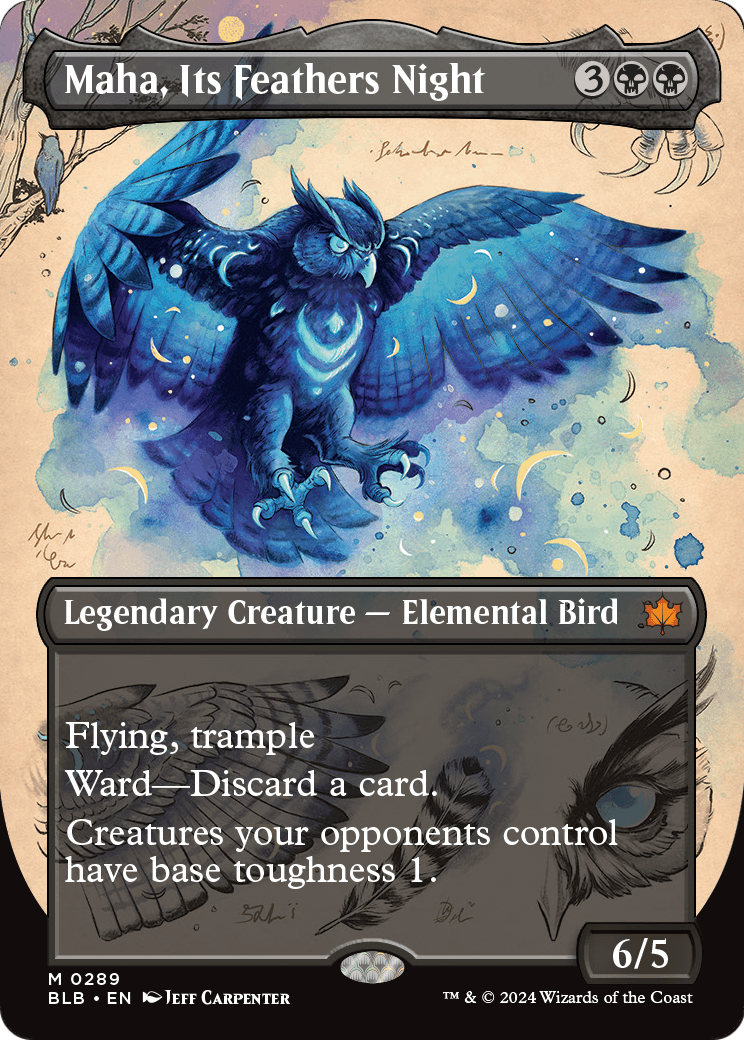 Maha, Its Feather Night (Borderless) (BLB-289) [Bloomburrow]