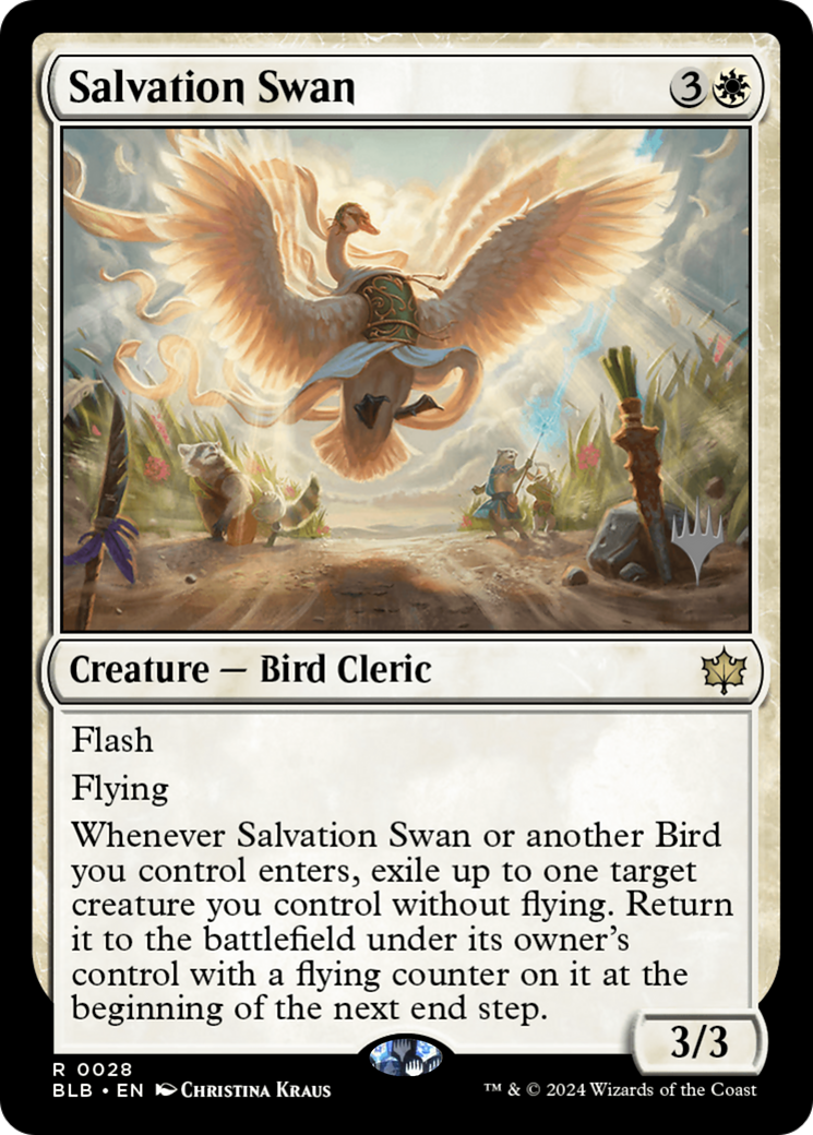 Salvation Swan (PPBLB-028) [Promo Pack: Bloomburrow Promos] Foil