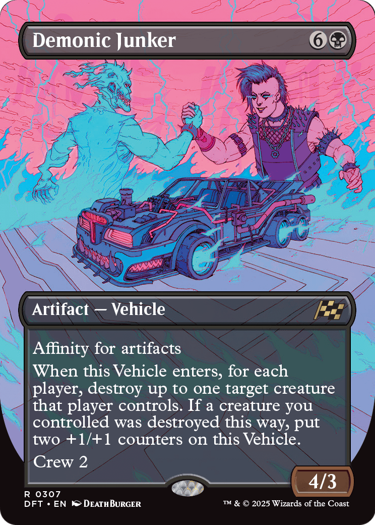 Demonic Junker (Borderless) (DFT-307) [Aetherdrift] Foil