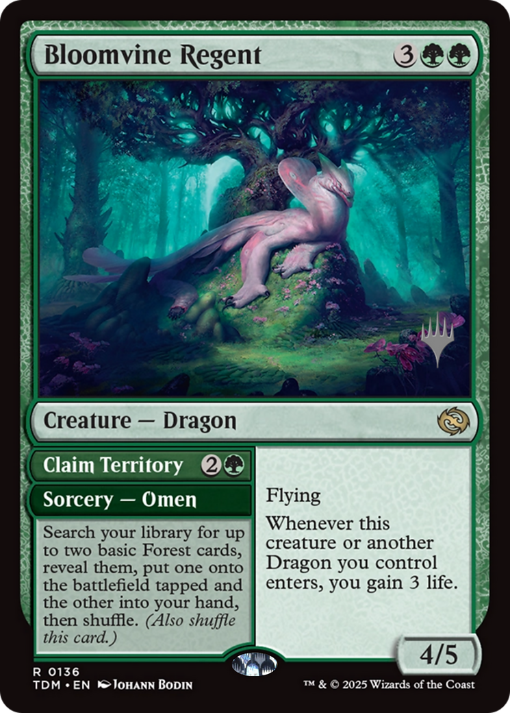Bloomvine Regent (PPTDM-136) [Promo Pack: Tarkir: Dragonstorm] Foil