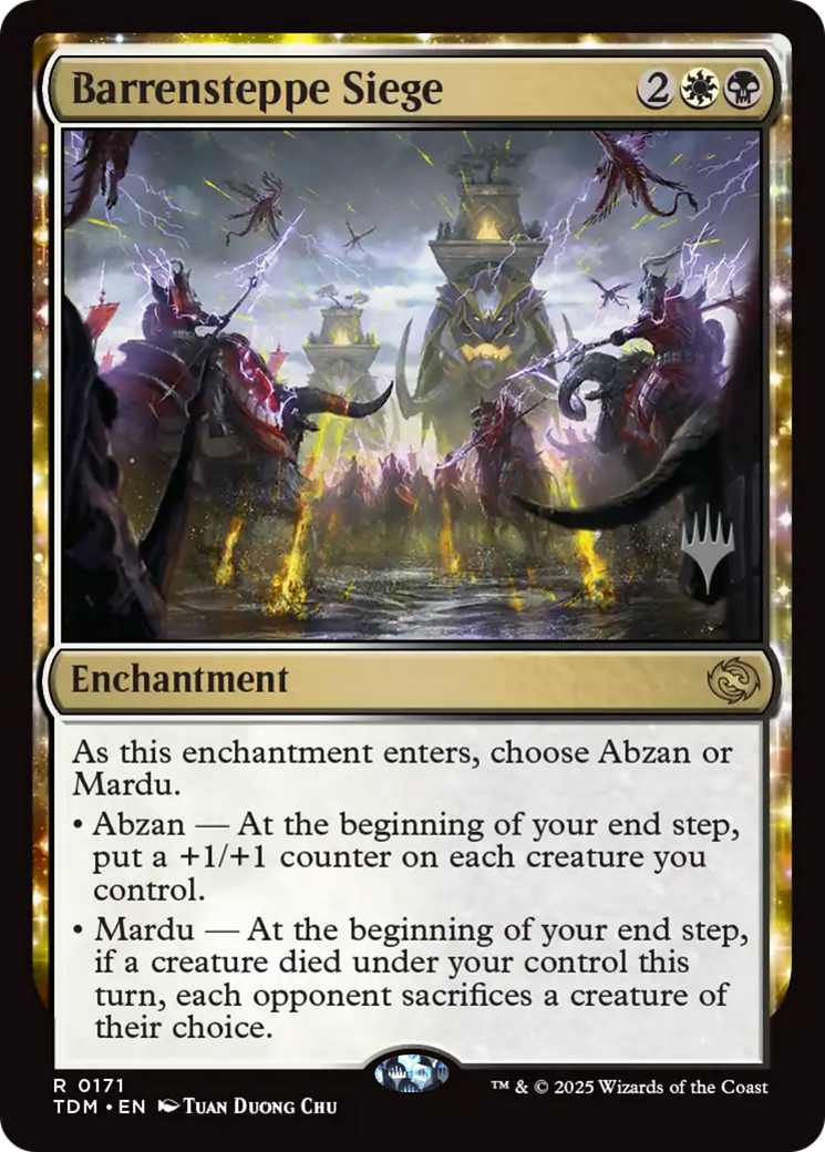 Barrensteppe Siege (PPTDM-171) [Promo Pack: Tarkir: Dragonstorm] Foil