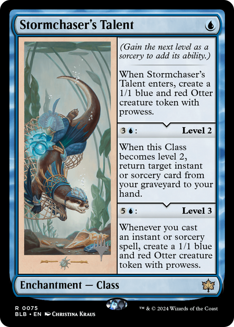 Stormchaser's Talent (PPBLB-075) [Promo Pack: Bloomburrow Promos] Foil