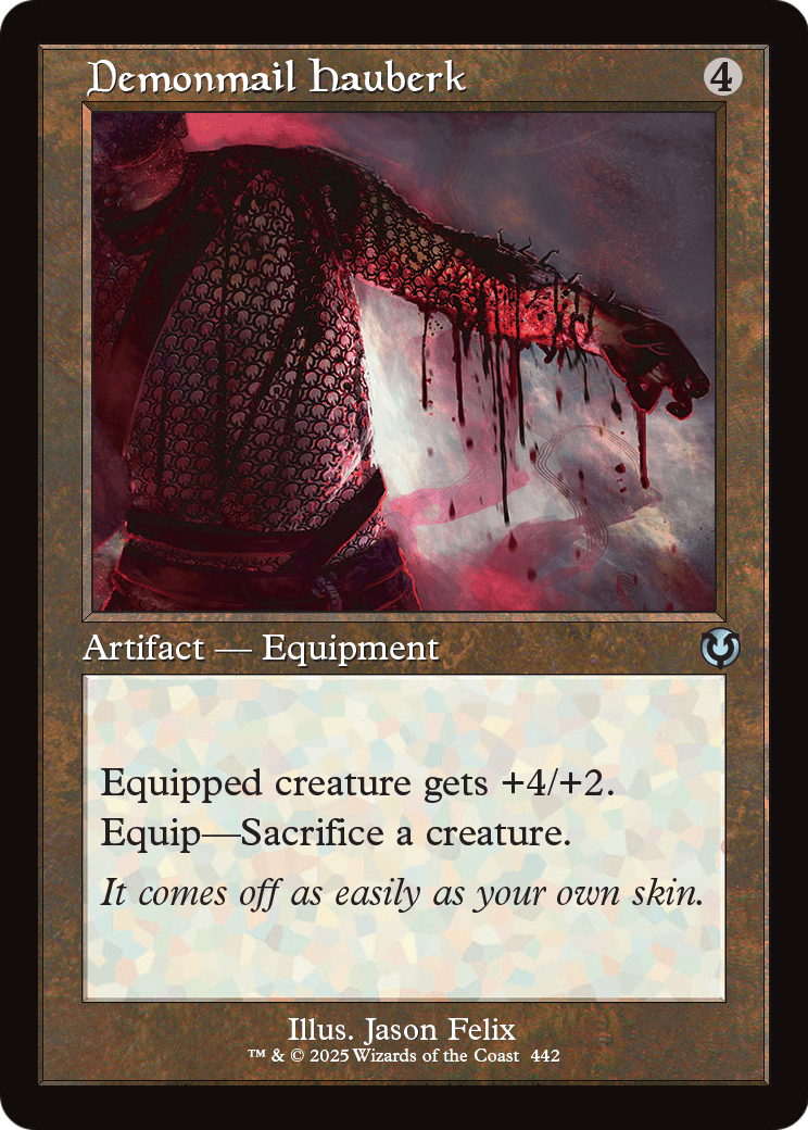Demonmail Hauberk (Retro Frame) (INR-442) [Innistrad Remastered] Foil