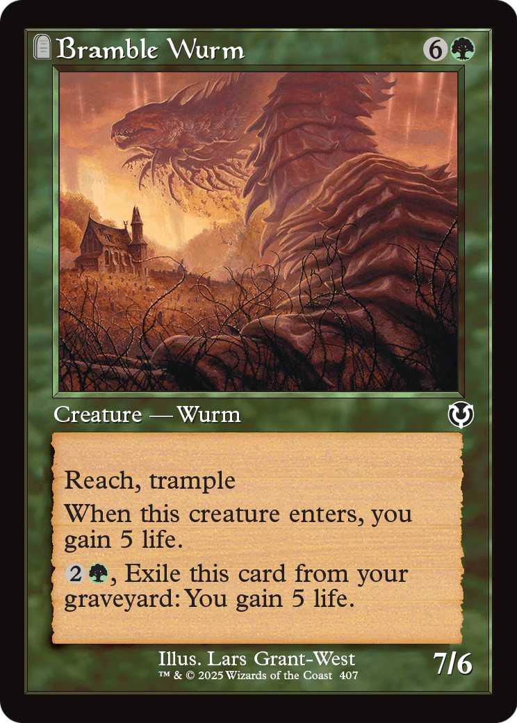 Bramble Wurm (Retro Frame) (INR-407) [Innistrad Remastered] Foil