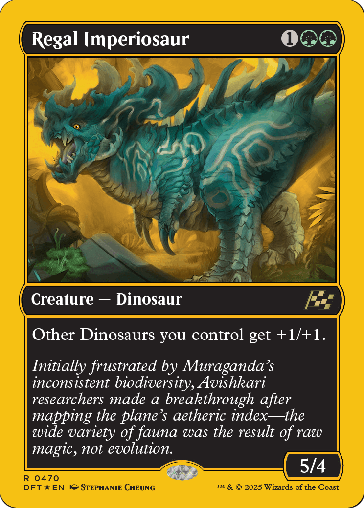 Regal Imperiosaur (First-Place Foil) (DFT-470) [Aetherdrift] Foil
