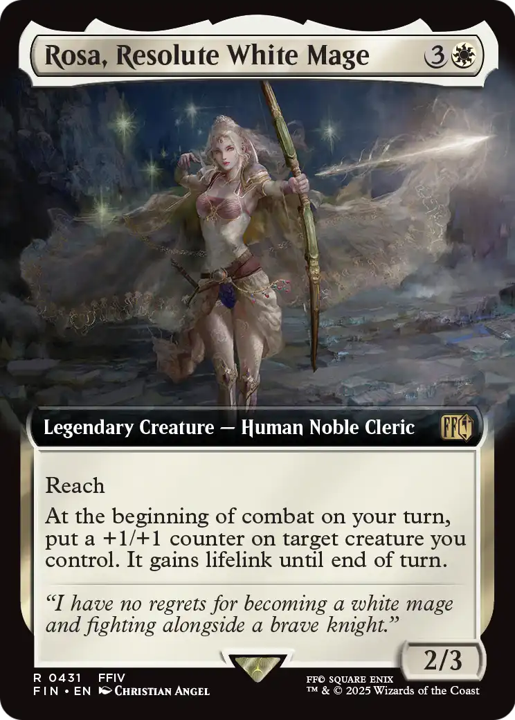Rosa, Resolute White Mage (Extended Art) (FIN-431) [FINAL FANTASY] Foil