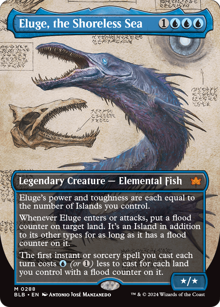 Eluge, the Shoreless Sea (Borderless) (BLB-288) [Bloomburrow] Foil
