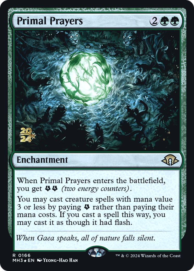 Primal Prayers (PRE-166) [Modern Horizons 3 Promos] Foil
