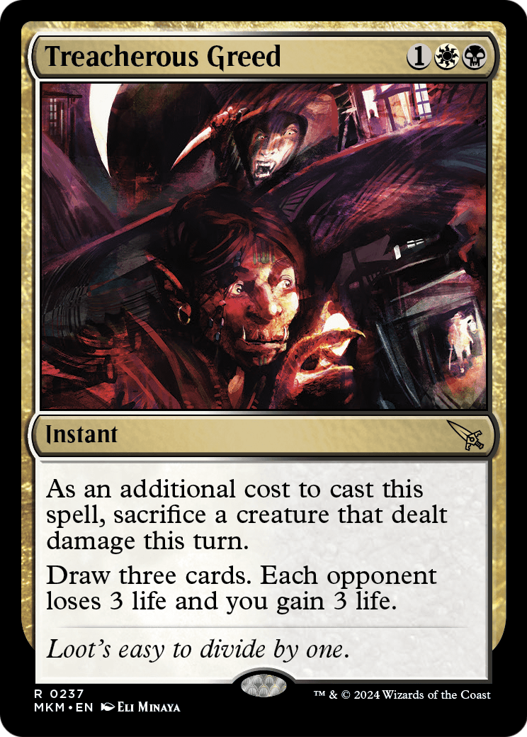 Treacherous Greed (MKM-237) [Murders at Karlov Manor] Foil