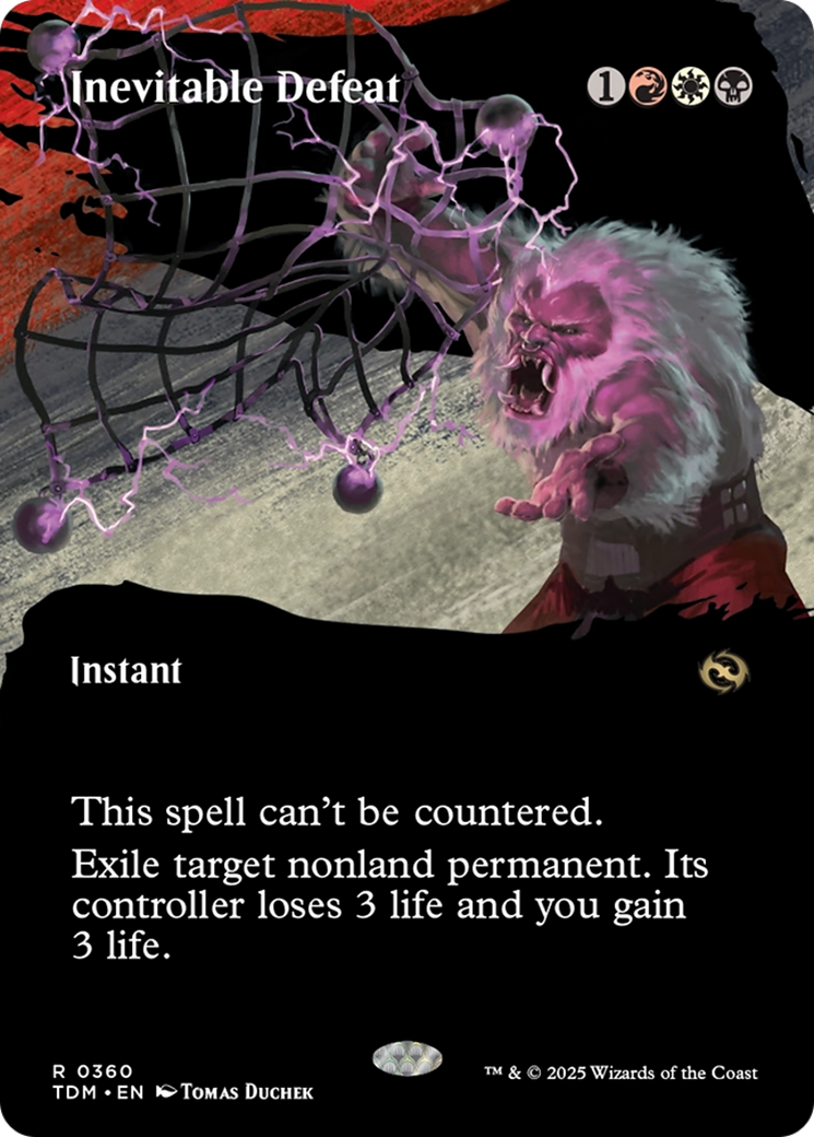 Inevitable Defeat (Borderless) (TDM-360) (Showcase) [Tarkir: Dragonstorm] Foil