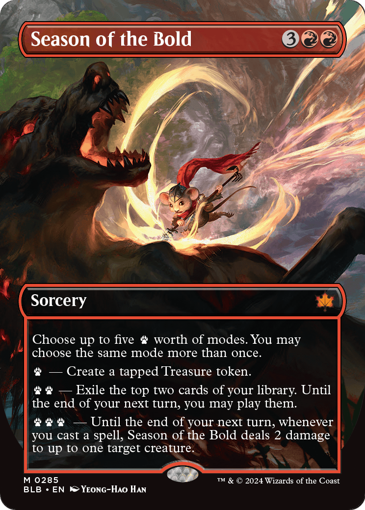 Season of the Bold (Borderless) (BLB-285) [Bloomburrow] Foil
