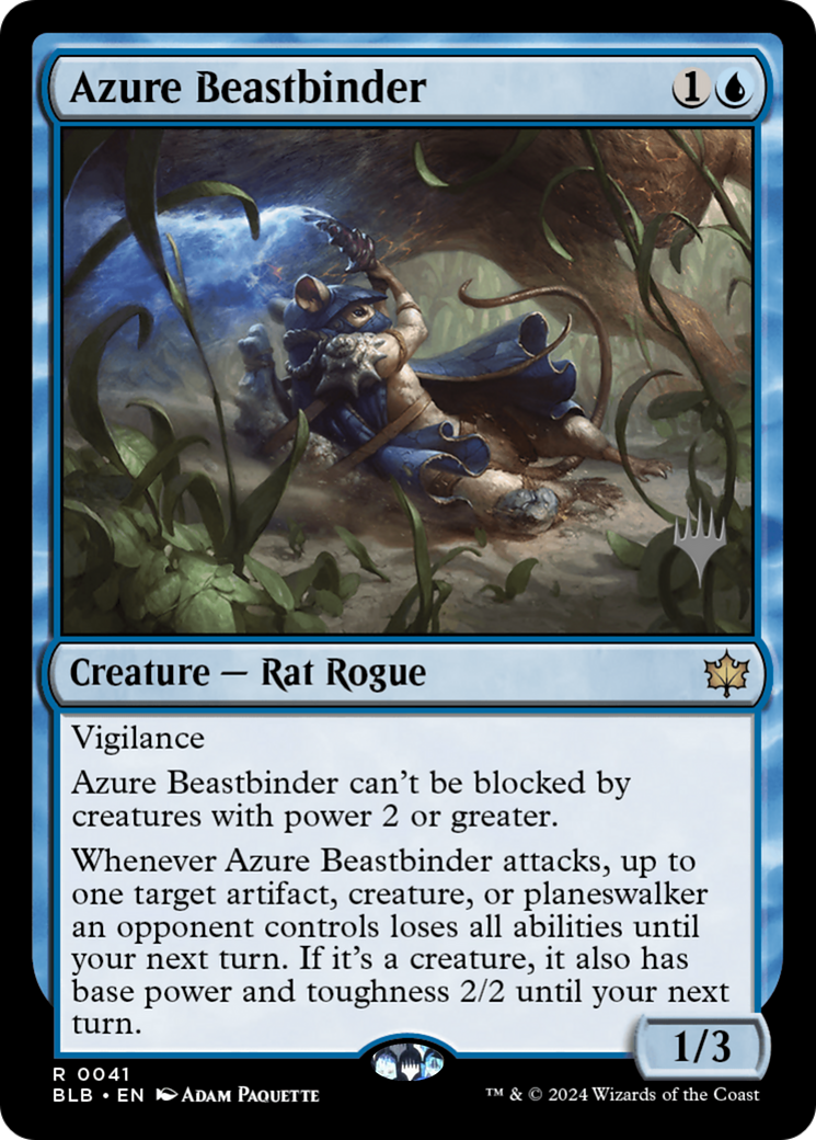 Azure Beastbinder (PPBLB-041) [Promo Pack: Bloomburrow Promos] Foil
