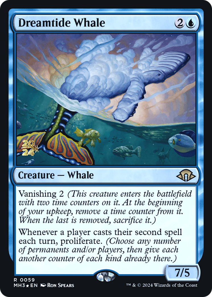 Dreamtide Whale (PRE-059) [Modern Horizons 3 Promos] Foil