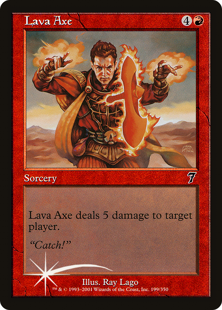 Lava Axe (7ED-199) [7th Edition] Foil
