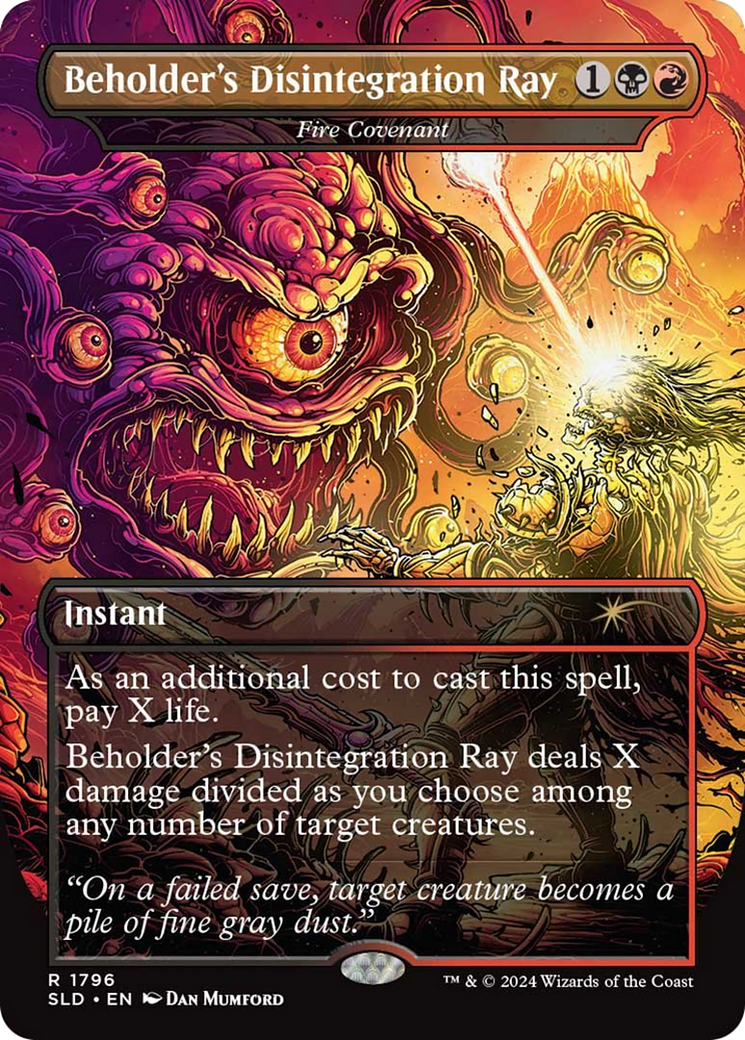 Beholder's Disintegration Ray - Fire Covenant (SLD-1796) (Borderless) [Secret Lair Drop]