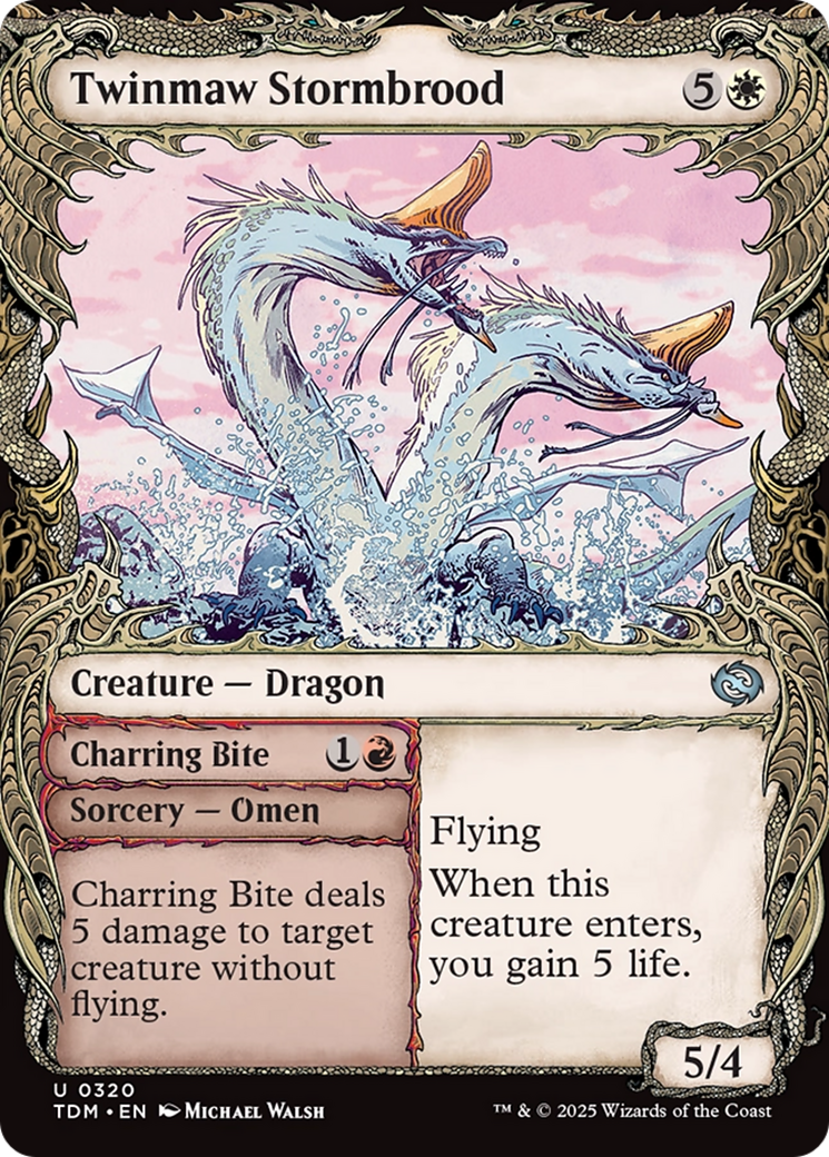 Twinmaw Stormbrood (Showcase) (TDM-320) [Tarkir: Dragonstorm] Foil