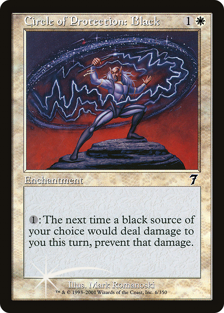 Circle of Protection: Black (7ED-006) [7th Edition] Foil