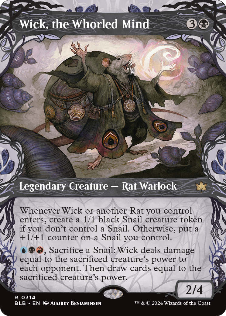 Wick, the Whorled Mind (Showcase) (BLB-314) (Borderless) [Bloomburrow] Foil