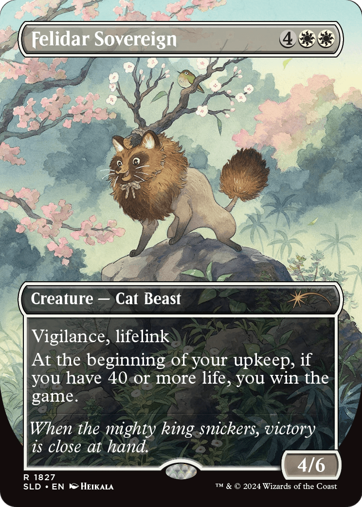 Felidar Sovereign (SLD-1827) (Rainbow Foil) (Borderless) [Secret Lair Drop] Foil