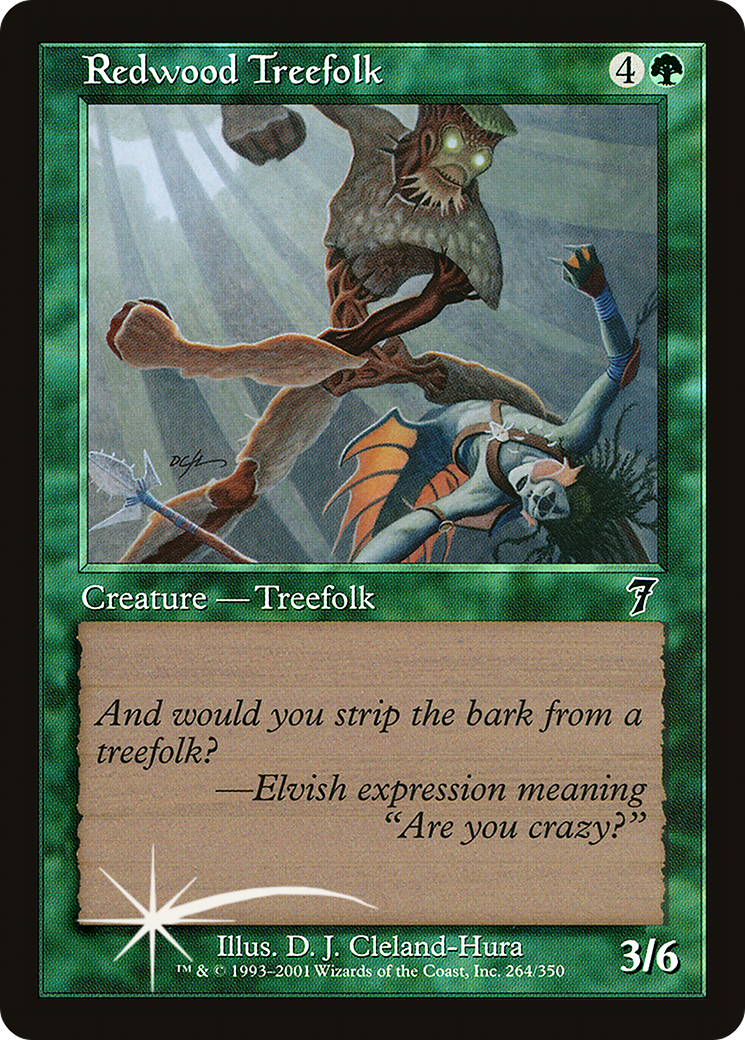 Redwood Treefolk (7ED-264) [7th Edition] Foil
