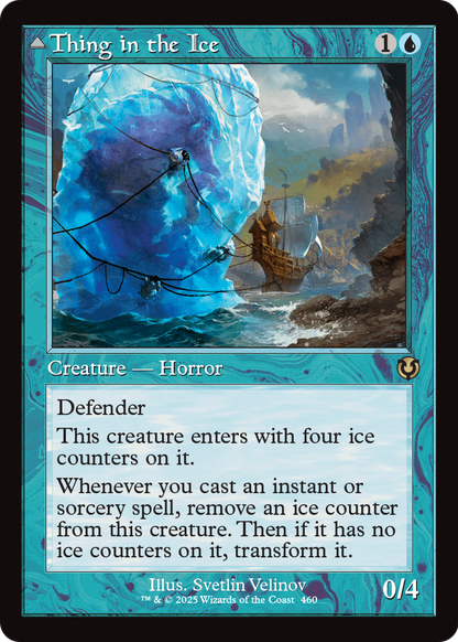 Thing in the Ice (Retro Frame) (INR-460) [Innistrad Remastered] Foil