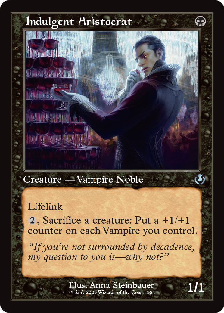 Indulgent Aristocrat (Retro Frame) (INR-384) [Innistrad Remastered] Foil