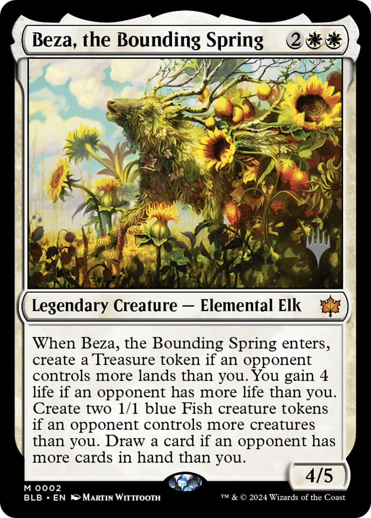 Beza, the Bounding Spring (PPBLB-002) [Promo Pack: Bloomburrow Promos] Foil