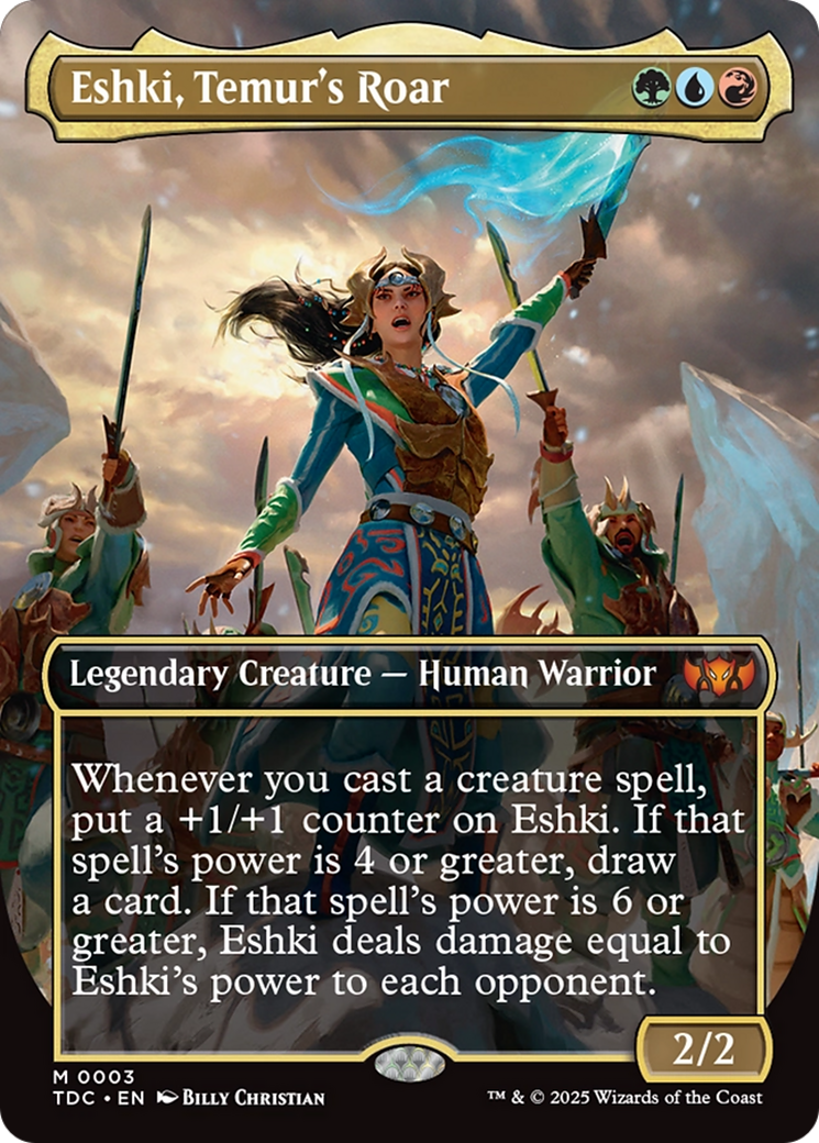 Eshki, Temur's Roar (Borderless) (TDC-003) [Commander: Tarkir: Dragonstorm]