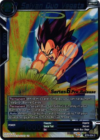 Saiyan Duo Vegeta (BT6-034_PR) [Destroyer Kings Prerelease Promos]