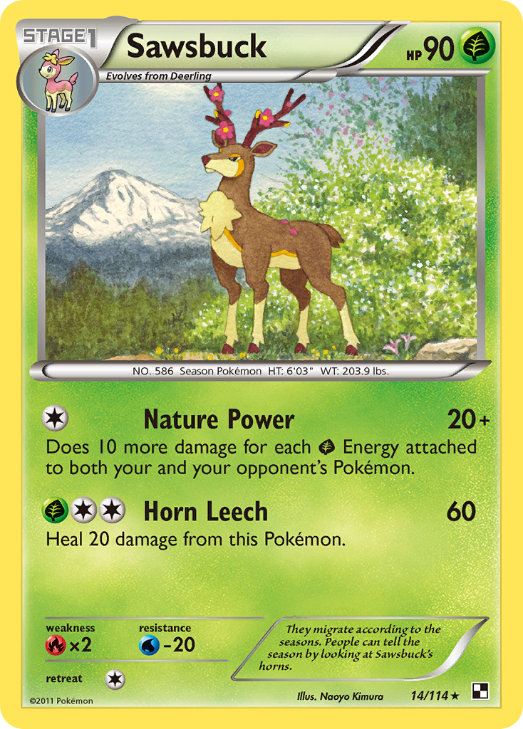 Sawsbuck (14/114) [Black & White: Base Set]