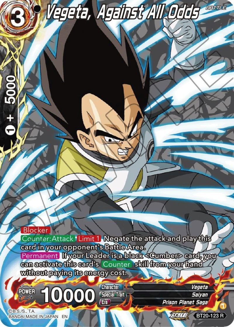 Vegeta, Against All Odds (Silver Foil) (BT20-123) [Power Absorbed]