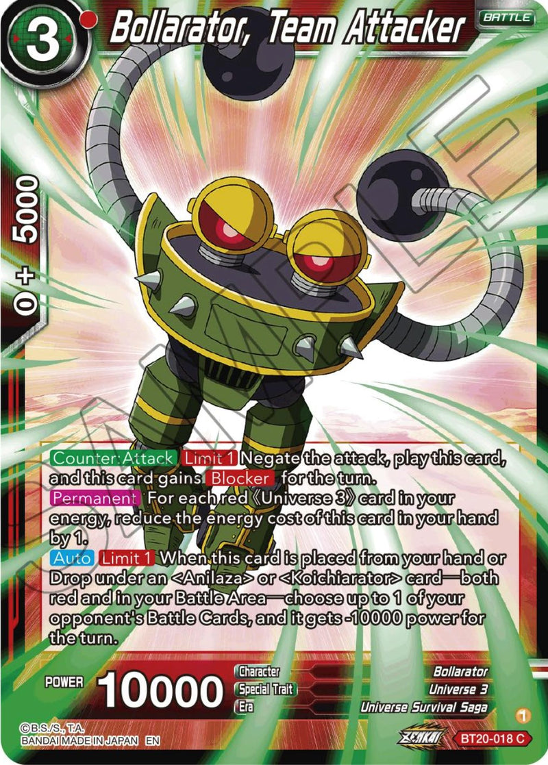 Bollarator, Team Attacker (BT20-018) [Power Absorbed]