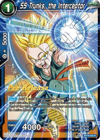 SS Trunks, the Interceptor (BT16-032) [Realm of the Gods Prerelease Promos]