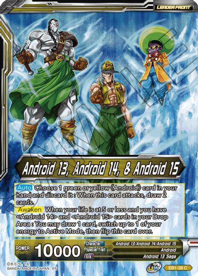 Android 13, Android 14, & Android 15 // Android 13, the Unstoppable (EB1-38) [Battle Evolution Booster]