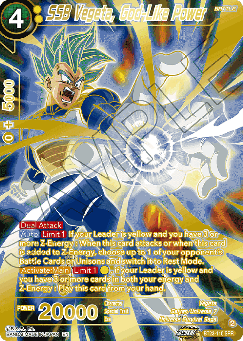 SSB Vegeta, God-Like Power (SPR) (BT23-115) [Perfect Combination]