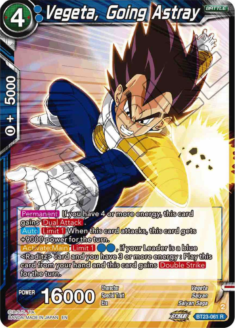 Vegeta, Going Astray (BT23-061) [Perfect Combination]