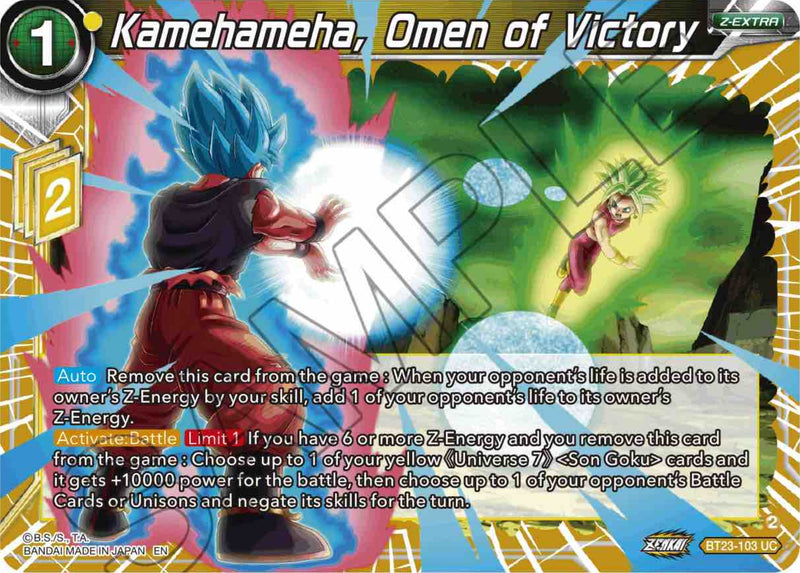 Kamehameha, Omen of Victory (BT23-103) [Perfect Combination]