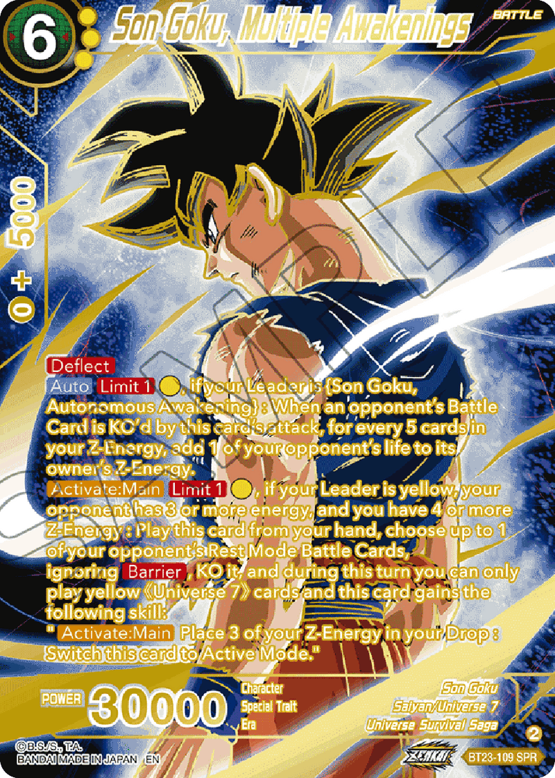 Son Goku, Multiple Awakenings (SPR) (BT23-109) [Perfect Combination]