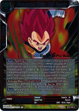 Preemptive Strike SSG Vegeta (BT6-008_PR) [Destroyer Kings Prerelease Promos]