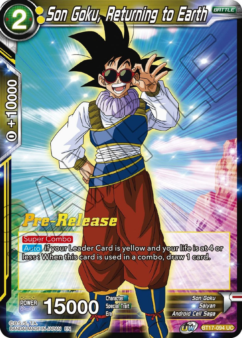 Son Goku, Returning to Earth (BT17-094) [Ultimate Squad Prerelease Promos]