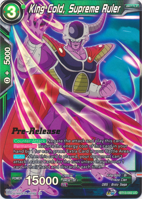 King Cold, Supreme Ruler (BT13-082) [Supreme Rivalry Prerelease Promos]