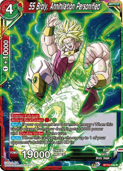 SS Broly, Annihilation Personified (BT15-144) [Saiyan Showdown]