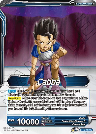 Cabba // SS Cabba, Proud Volley (BT15-031) [Saiyan Showdown Prerelease Promos]