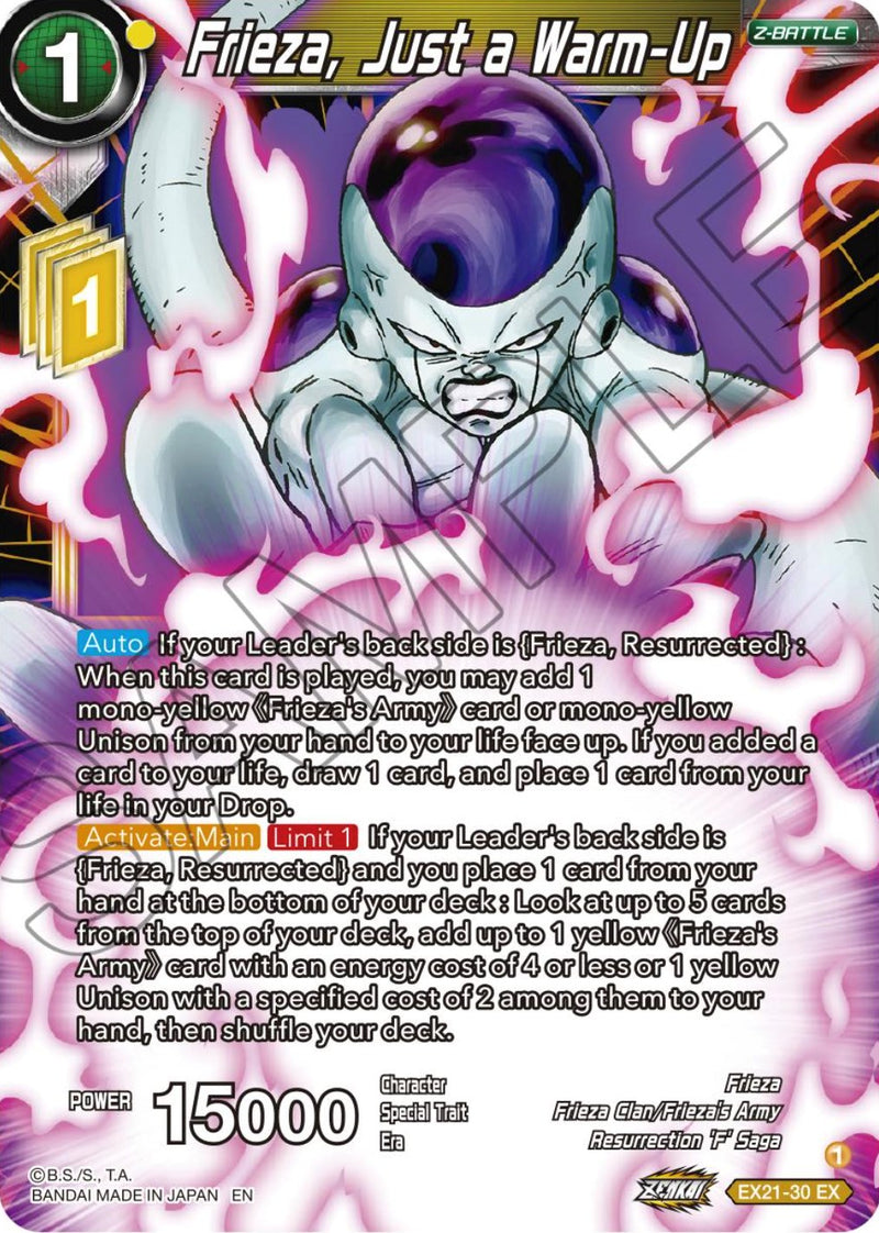 Frieza, Just a Warm-Up (EX21-30) [5th Anniversary Set]