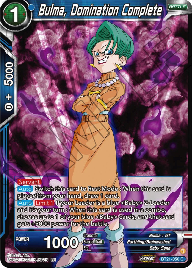 Bulma, Domination Complete (BT21-050) [Wild Resurgence]