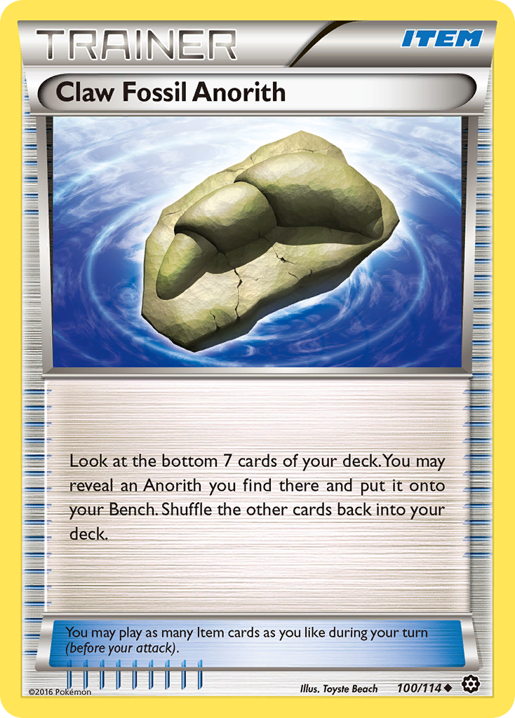 Claw Fossil Anorith (100/114) [XY: Steam Siege]