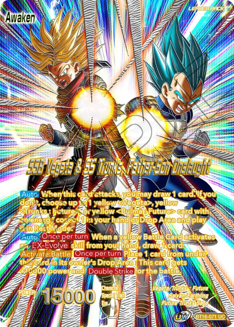 Trunks // SSB Vegeta & SS Trunks, Father-Son Onslaught (BT16-071) [Collector's Selection Vol. 3]